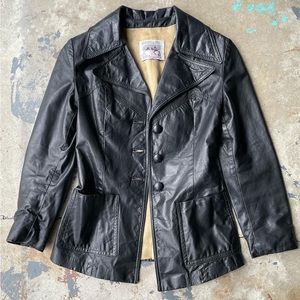 Vintage 70s Leather Blazer